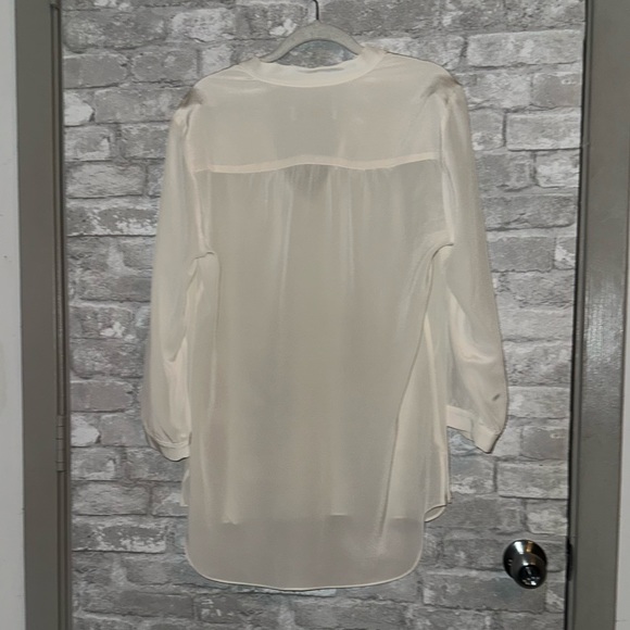Amanda uprichard collarless 100% silk top sz M #F2 - Picture 2 of 4